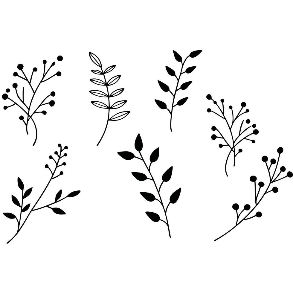 Seamless Botanical Pattern with Hand Drawn Leaves Featuring Fine Line Illustrations Natural Flowing Layout in Earthy Tones for Fabric Wrapping Paper and Elegant Stationery Products vector