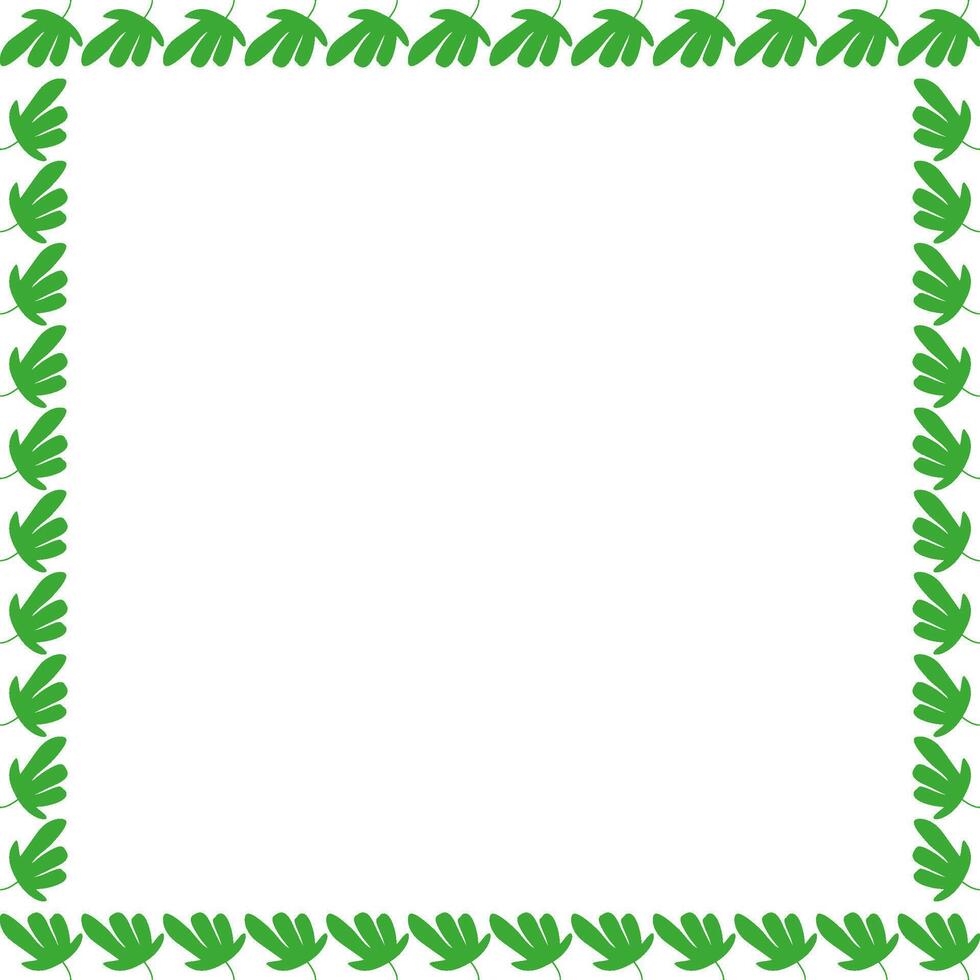 Spring colorful frame template. Leaf elements decoration vector