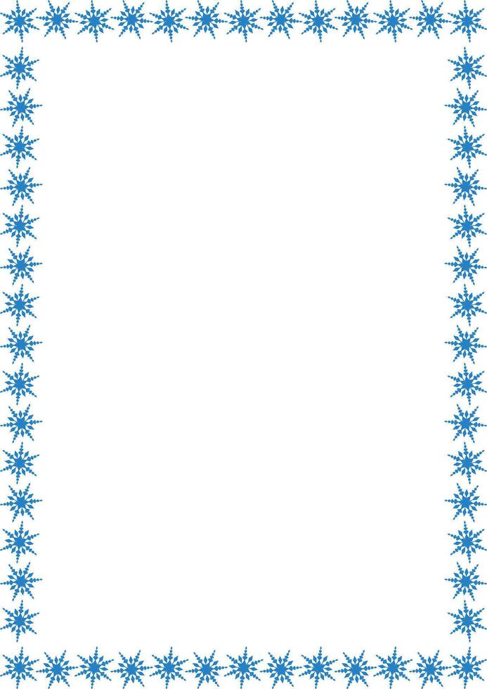 Snowflake winter frame. Christmas snowflakes vector