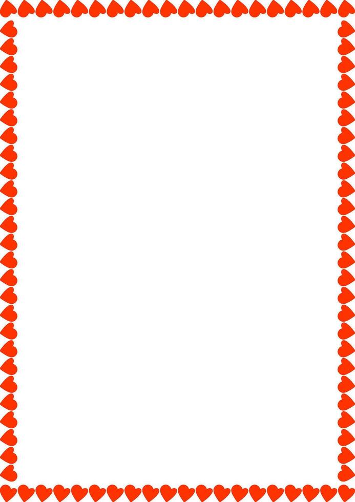 Hearts doodle elements frame. Cute empty frame box. Frame with empty space for your text vector