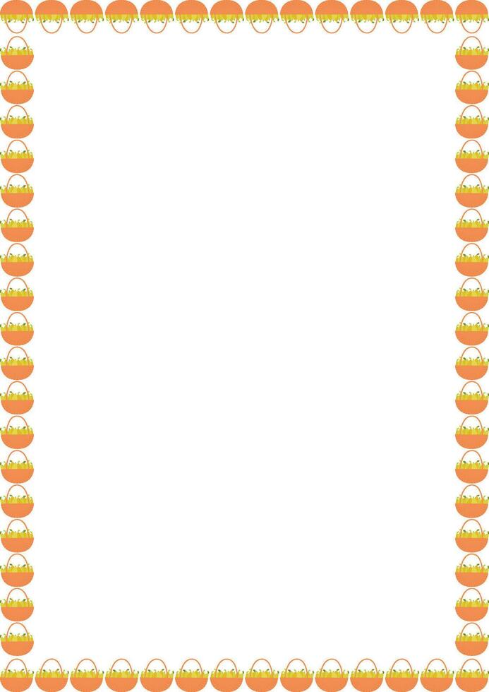 Hello autumn, thanksgiving template. Pears in the basket frame. Frame with empty space for your text vector