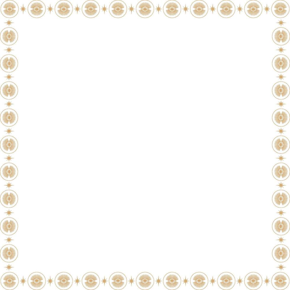 Mystic eye frame. celestial prediction eye template vector