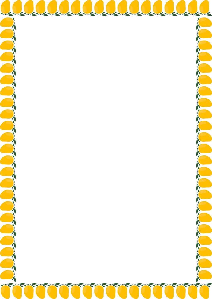 Juicy mango frame. Hello autumn, thanksgiving vector