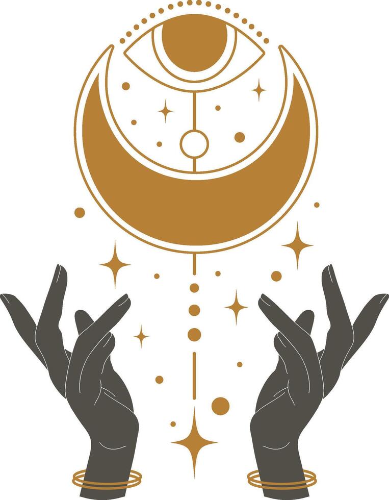 All seeing eye esoteric elements. Ramadan linear icon symbol vector