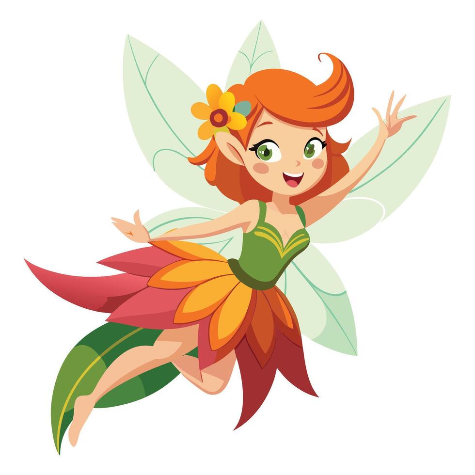 Enchanting watercolor fairy illustration vector