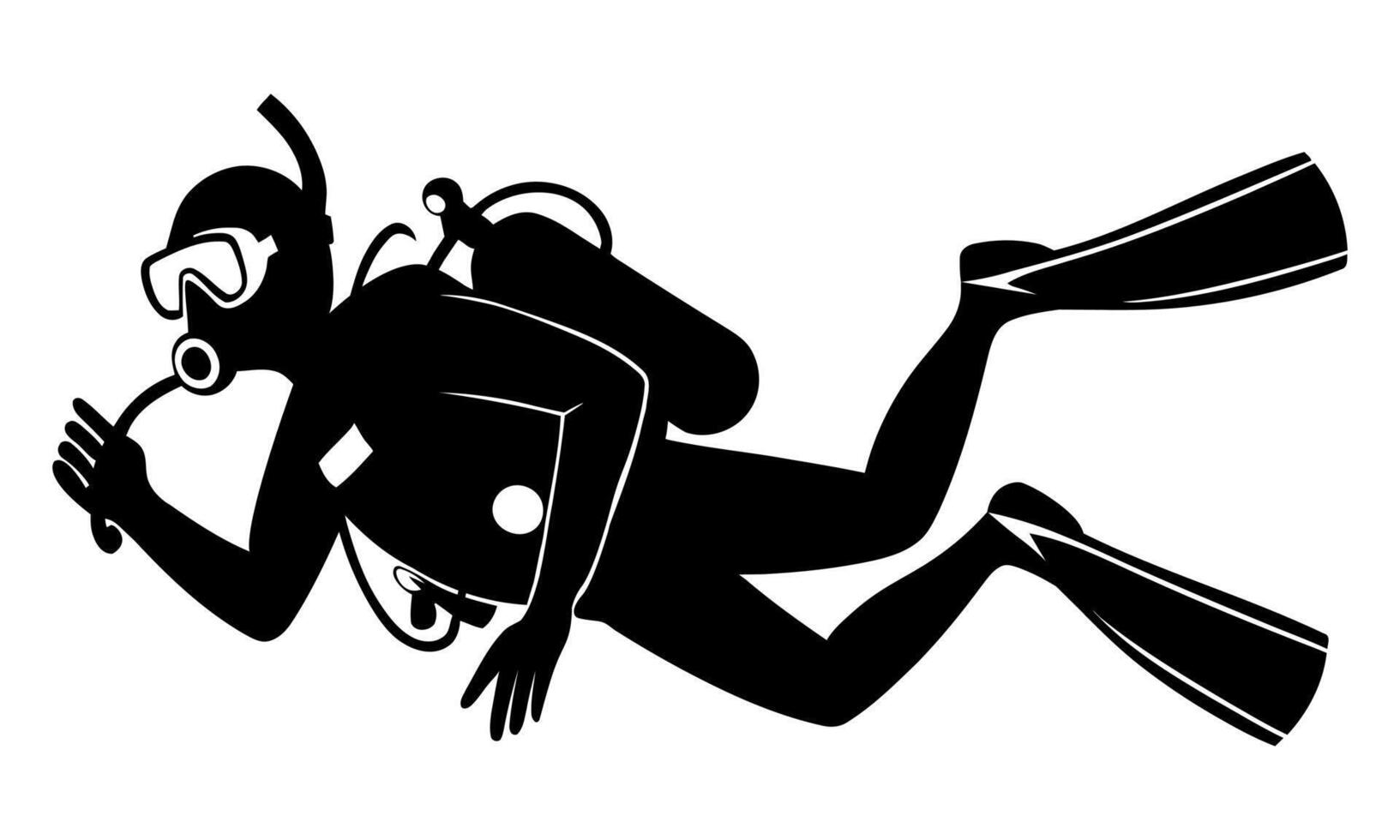 Scuba Diver Silhouette vector