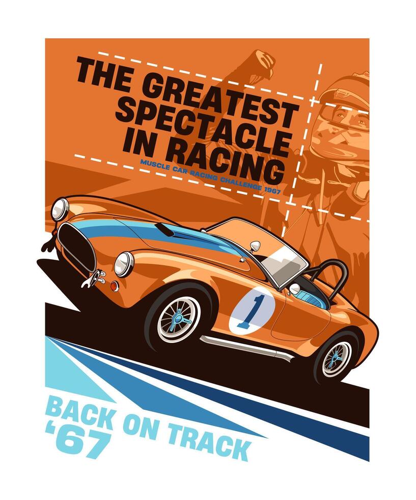 The Greatest Spectacle Muscle Car Design vector