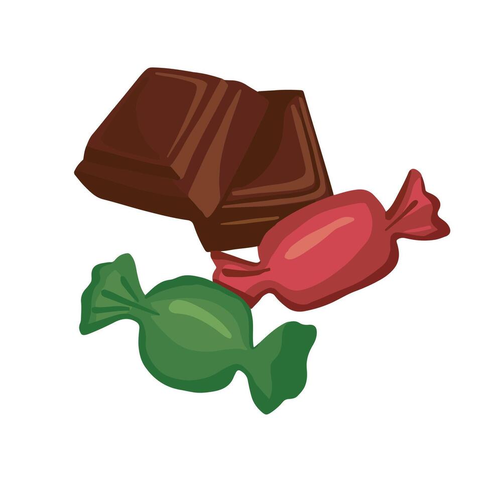Candy, chocolate, sweet taste symbol vector