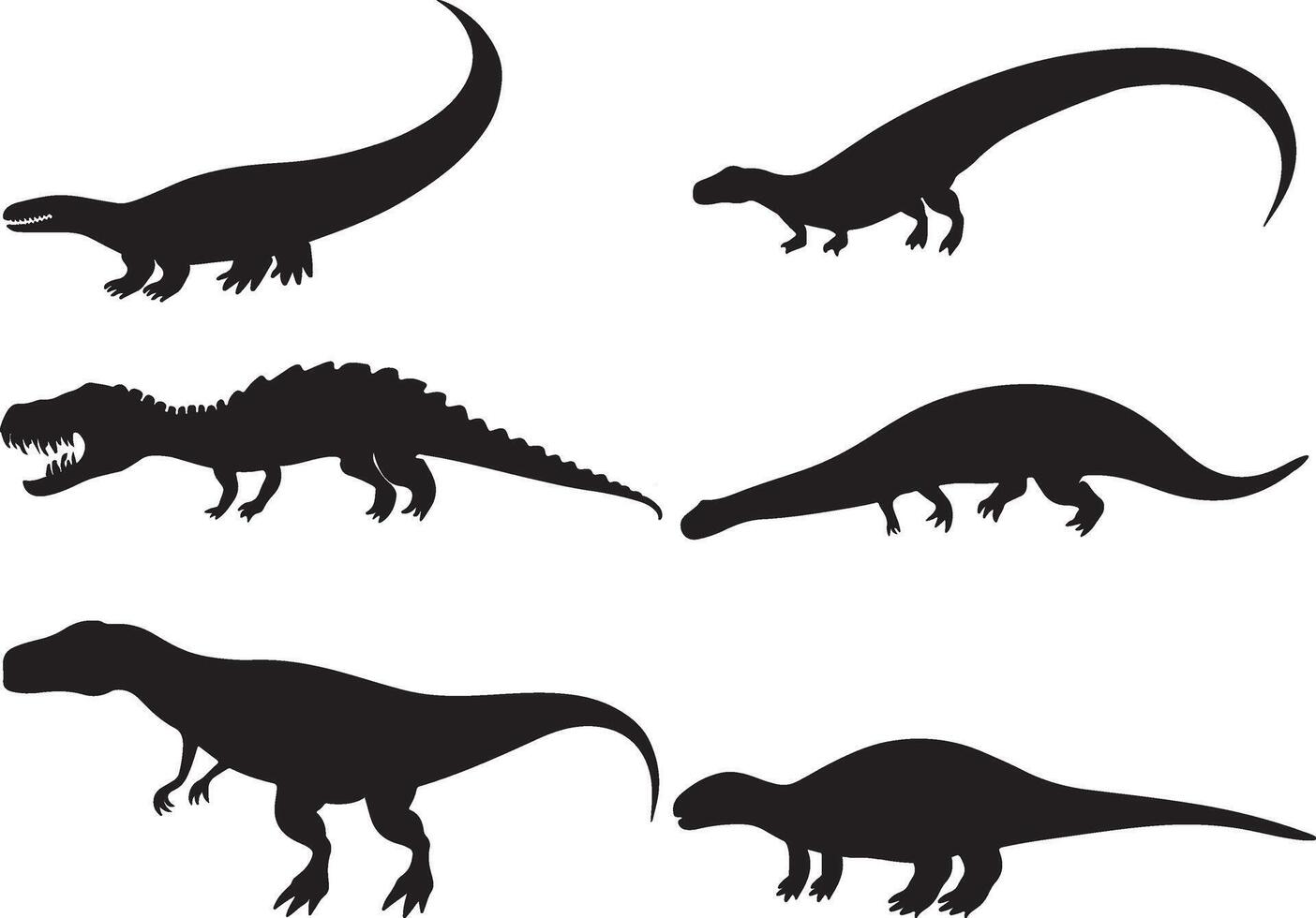 Komodo dragon silhouette vector
