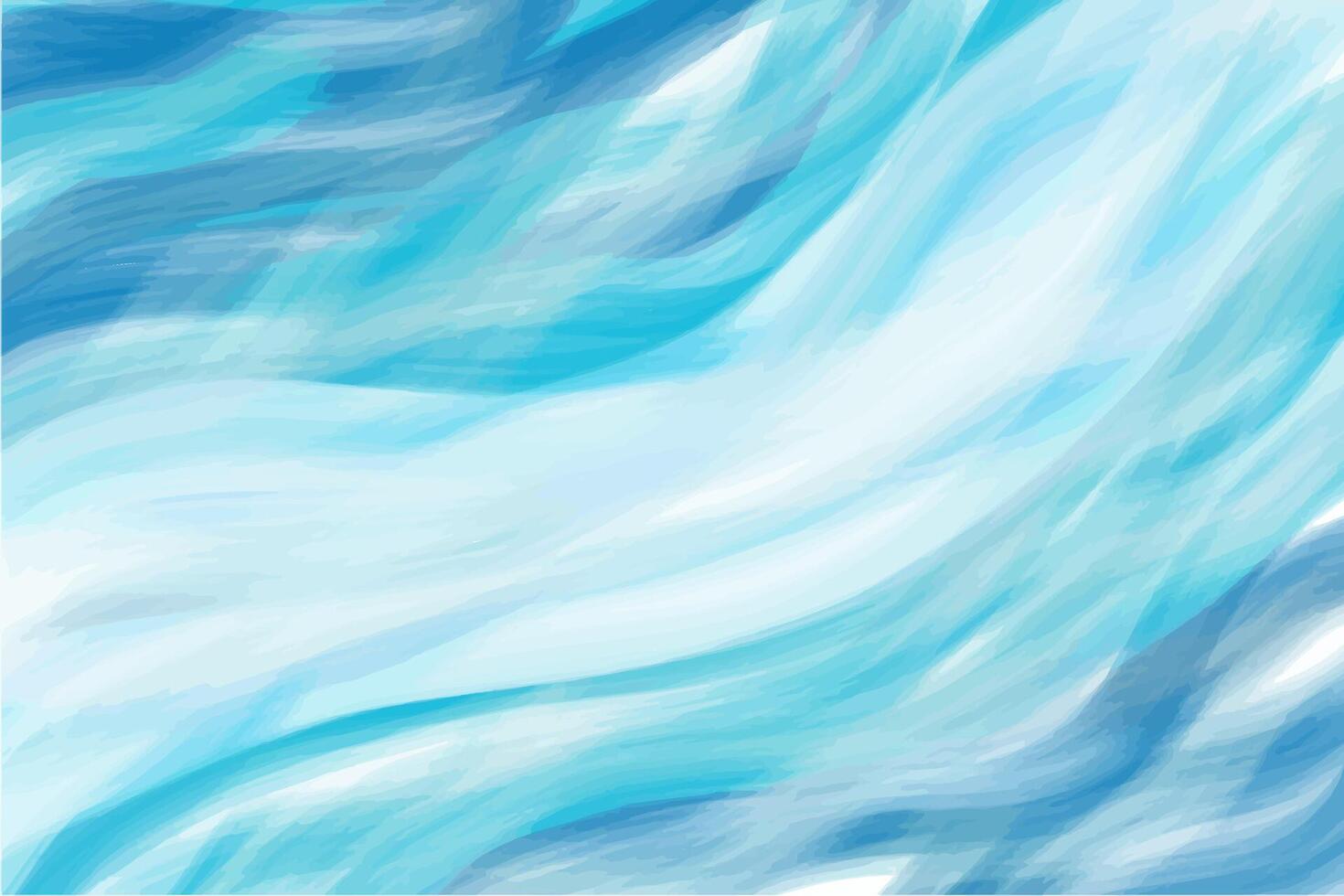 Wavy soft hand drawn blue abstract background vector