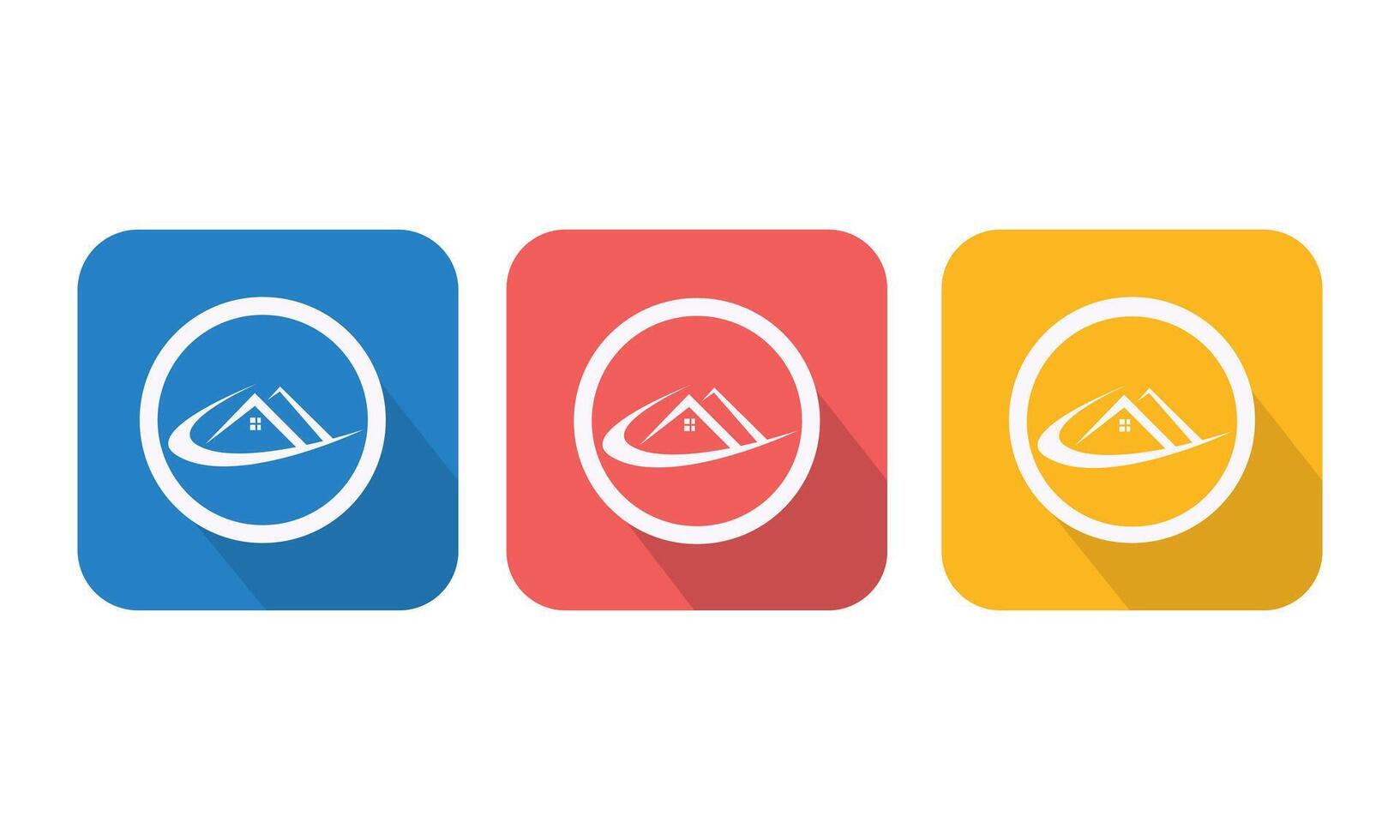 Modern Home Logo Design for Real Estate and Housing vector