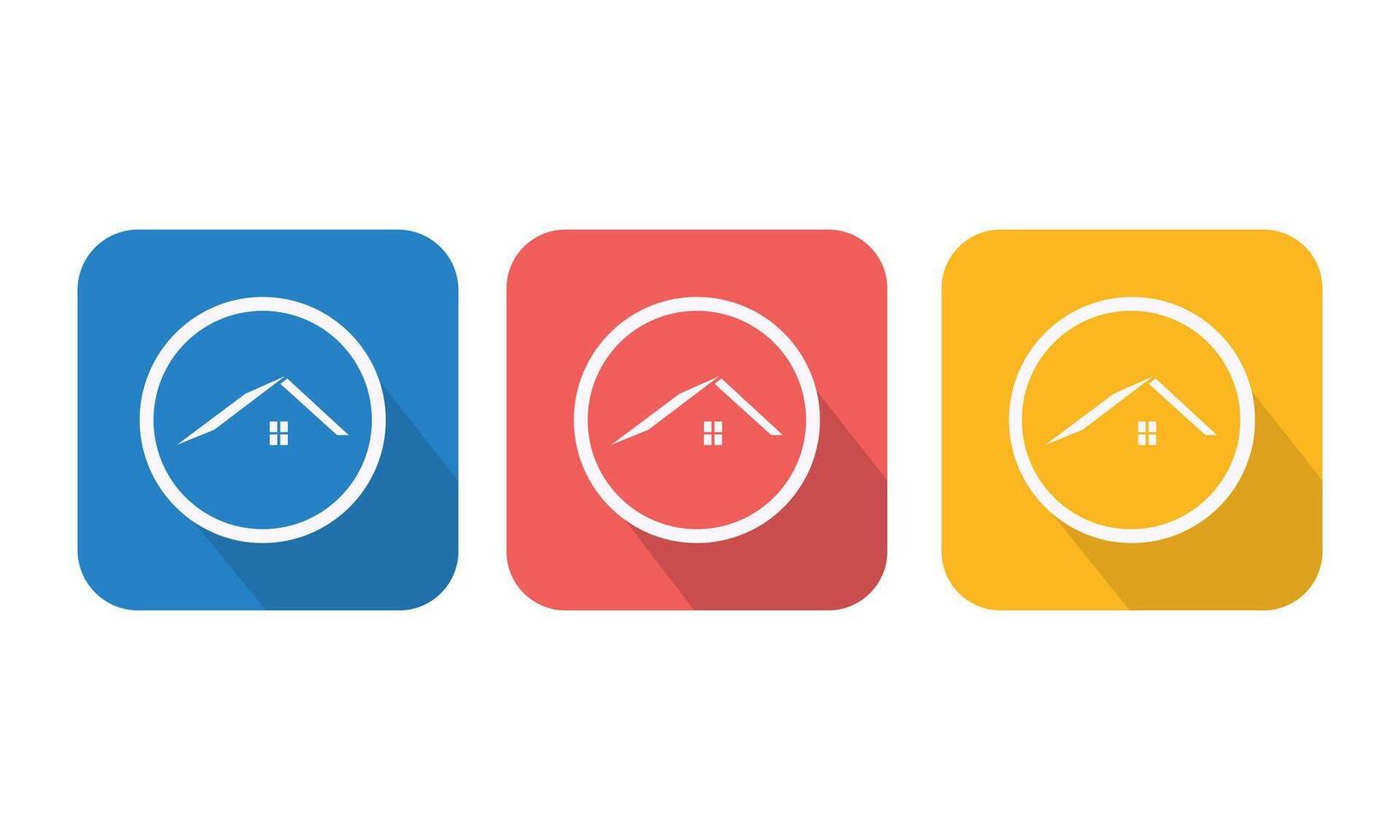 Simple Flat Home Logos Property Design Icons for Realtors vector