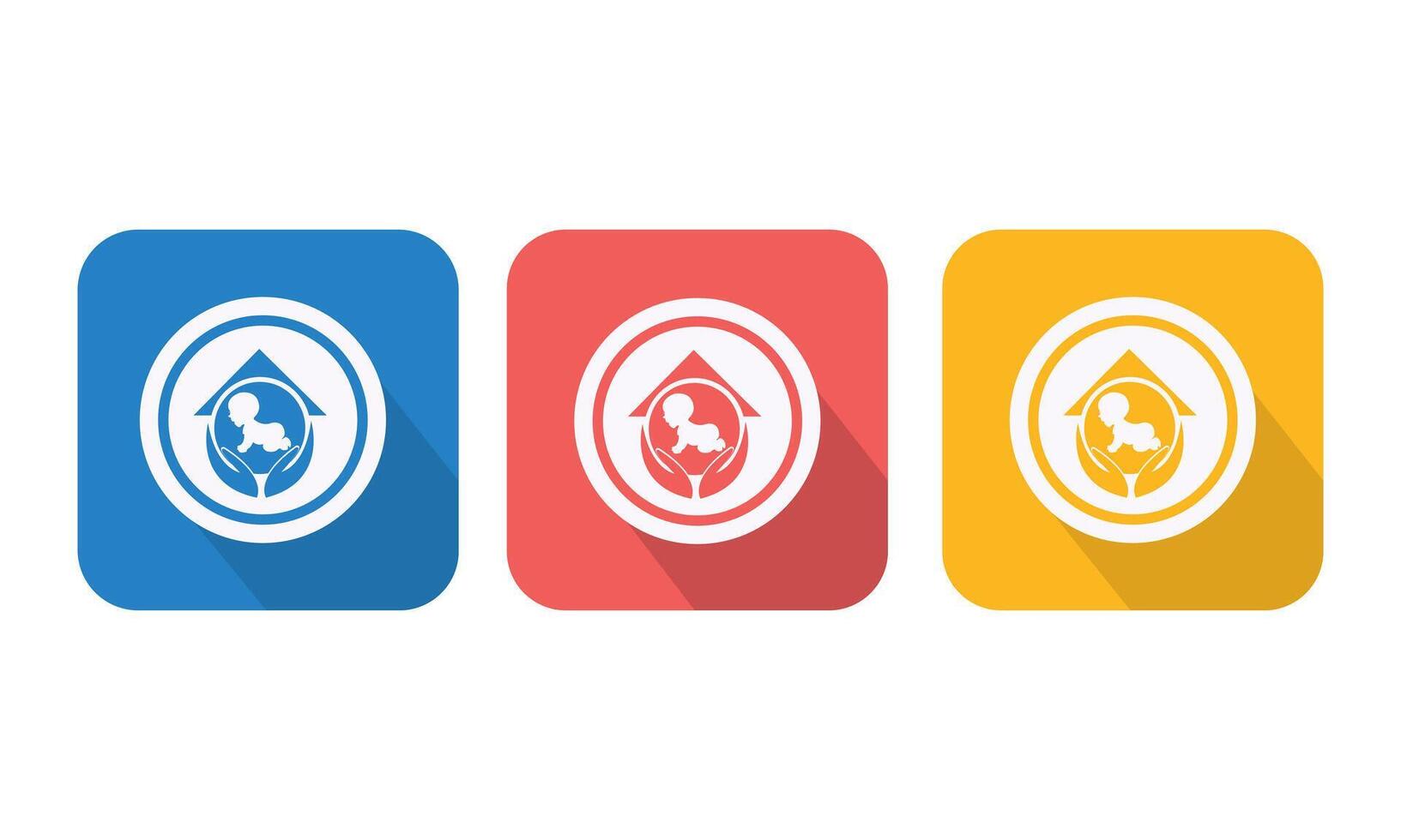 Flat Home Branding Icons Real Estate Visual Identity Pack vector