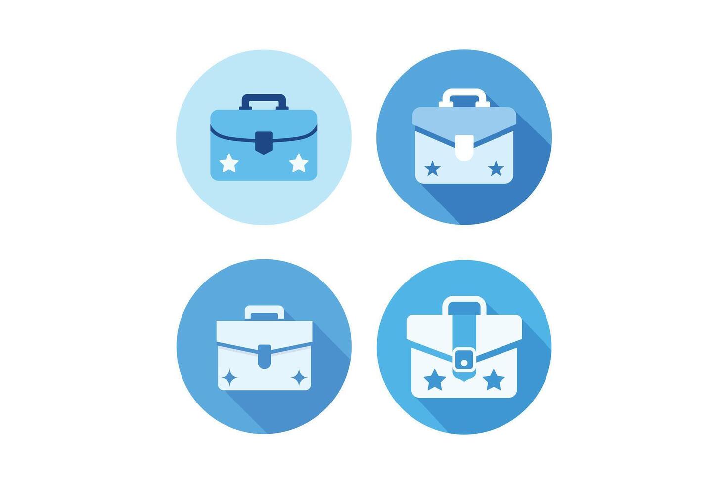Modern Business Briefcase Icon Set, business briefcase icon, office work bag , corporate bag illustration vector