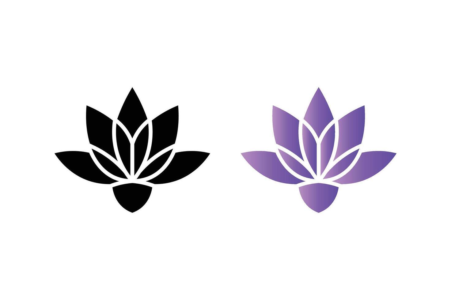 Feminine Lotus Logo for Organic Products, lotus flower logo design, natural cosmetics lotus emblem, beauty product lotus logo vector