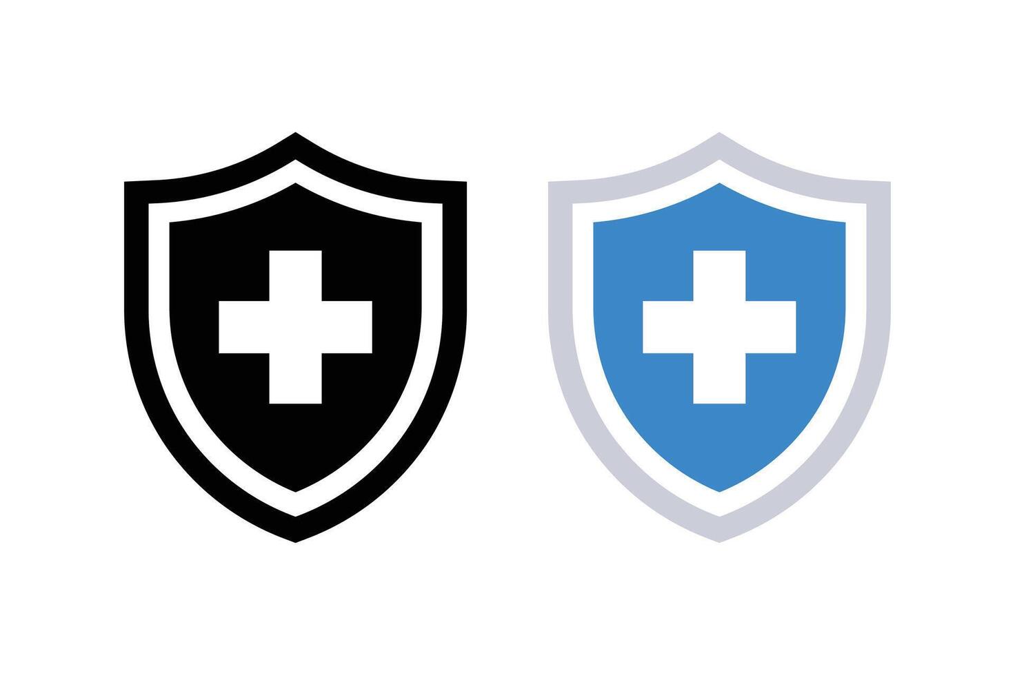 Digital Health Security Icons, health protection icon, virus protection shield, immune defense icon vector
