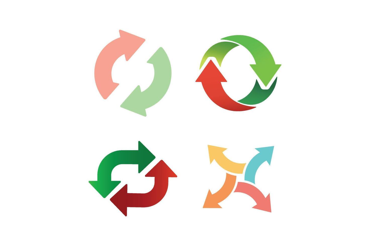 Swirl Circular Arrows Collection, circle arrow , rotating arrow , circular arrow graphic vector