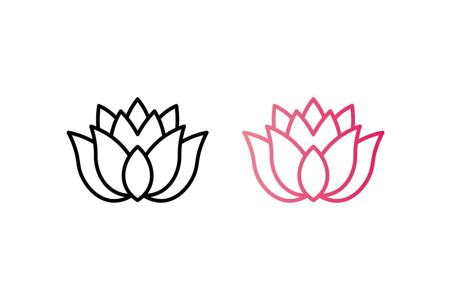 Lotus Flower Line Logo , lotus flower logo, lotus line art, floral lotus logo vector