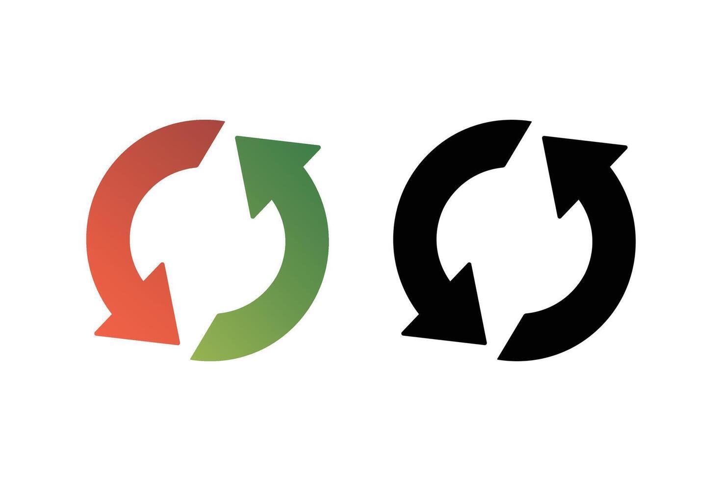 Direction Loop Arrows Design, rotating arrows , circular arrow design, arrow rotation symbol vector