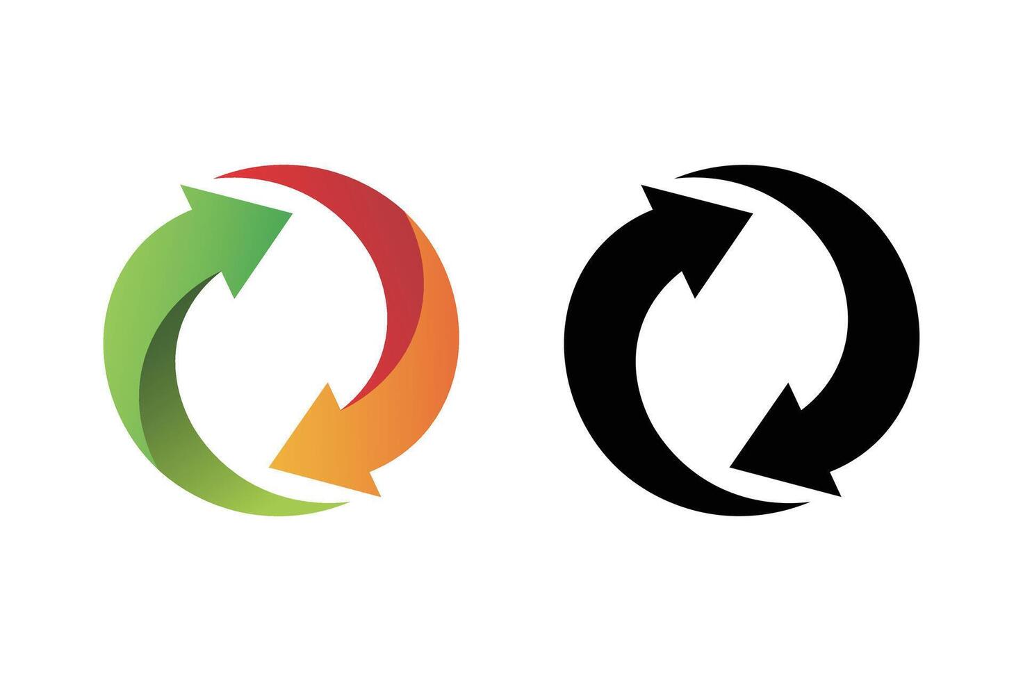Simple Looping Circle Arrows, circle arrow , rotating arrow , circular arrow graphic vector
