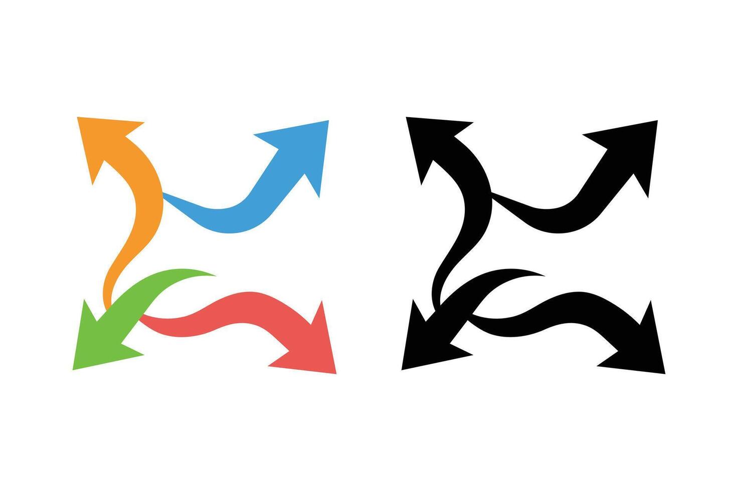 Flowchart Arrow Circle Set, circle arrow , rotating arrow , circular arrow graphic vector