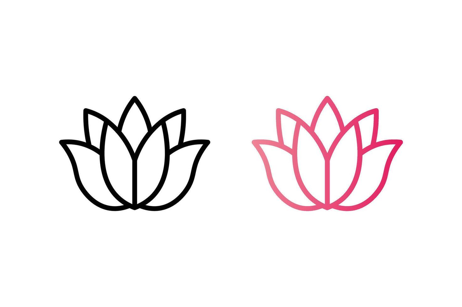Peaceful Lotus Flower Line Logo , lotus flower logo, lotus line art, floral lotus logo vector