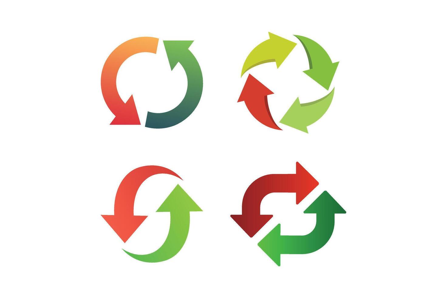Looping Arrow Pack, circle arrow , rotating arrow , circular arrow graphic vector