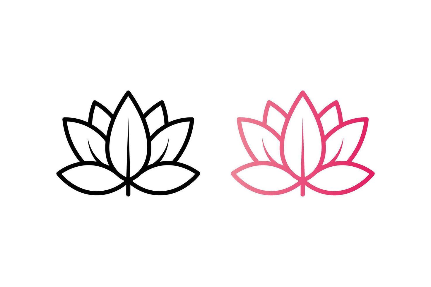 Abstract Lotus Line Logo , lotus flower logo, lotus line art, floral lotus logo vector