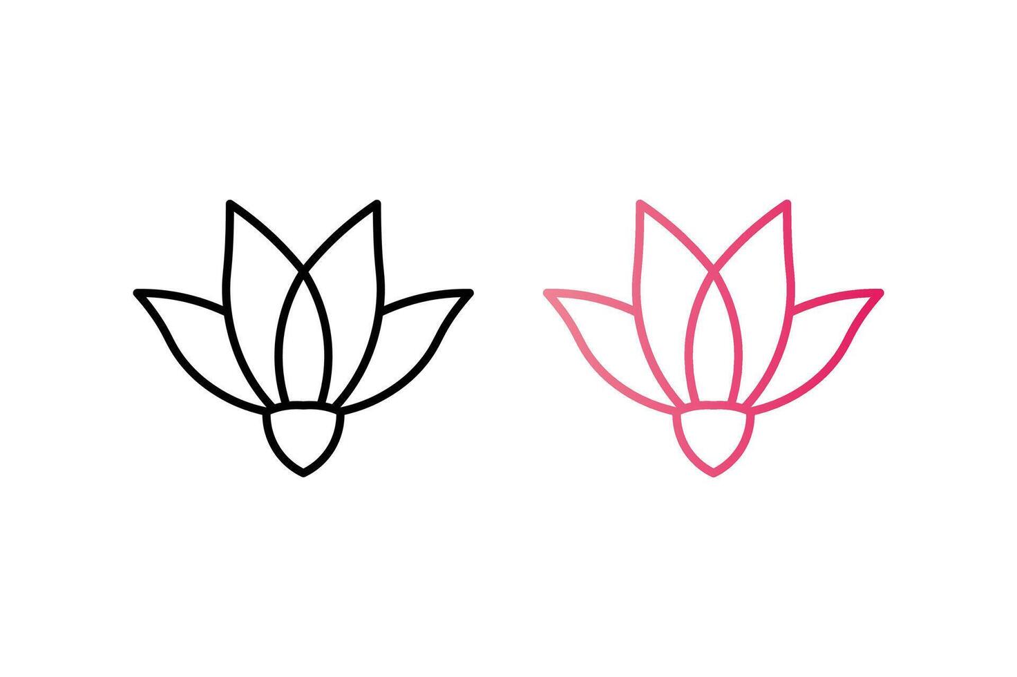 Yoga Lotus Flower Line Logo , lotus flower logo, lotus line art, floral lotus logo vector