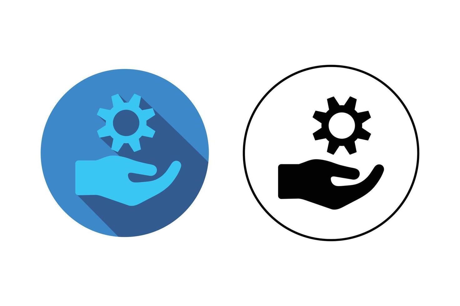 Technical Assistance Gear and Tools Icons, technical support icons, construction tools icons, repair service icons vector
