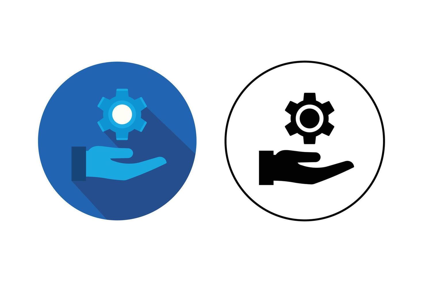 Hardware Repair Gear Icons, technical support icons, construction tools icons, repair service icons vector