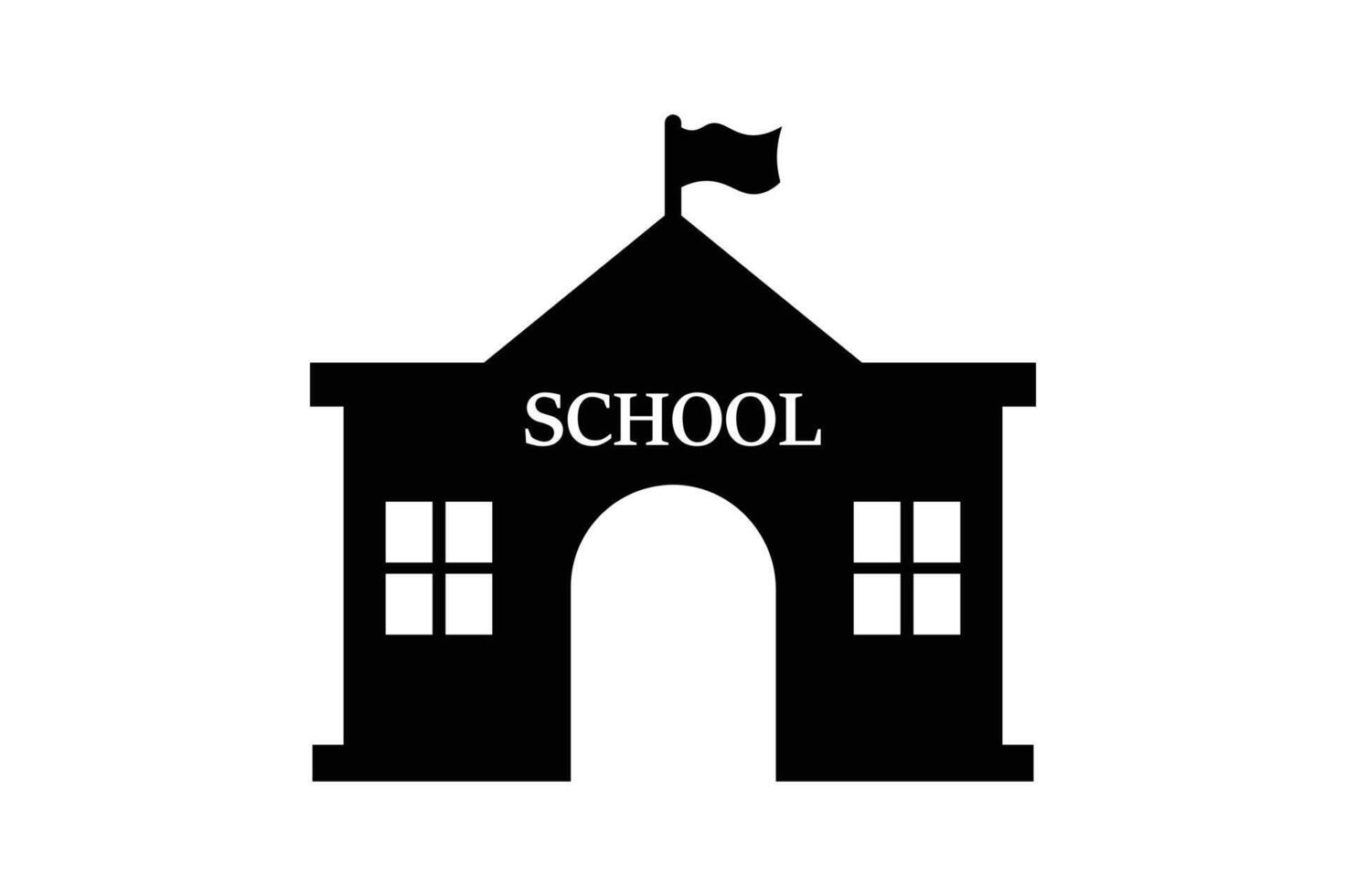 University Building Icon , school building icon, school building , school silhouette icon vector