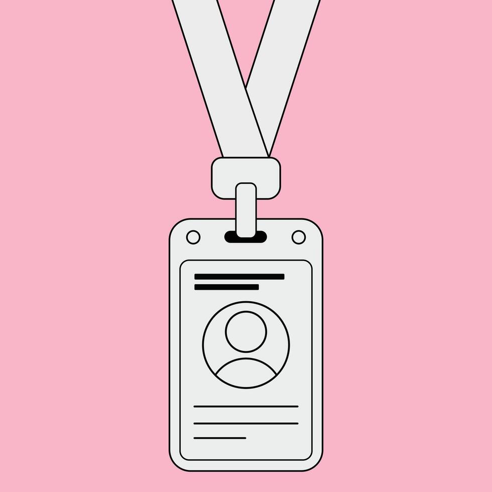 Professional Employee ID Card Icon A Workplace Accessory vector