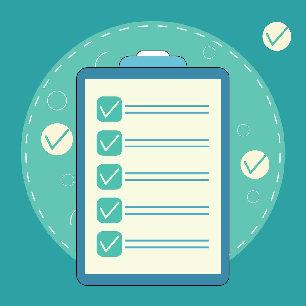 Organized Office To-Do List HD Graphics vector