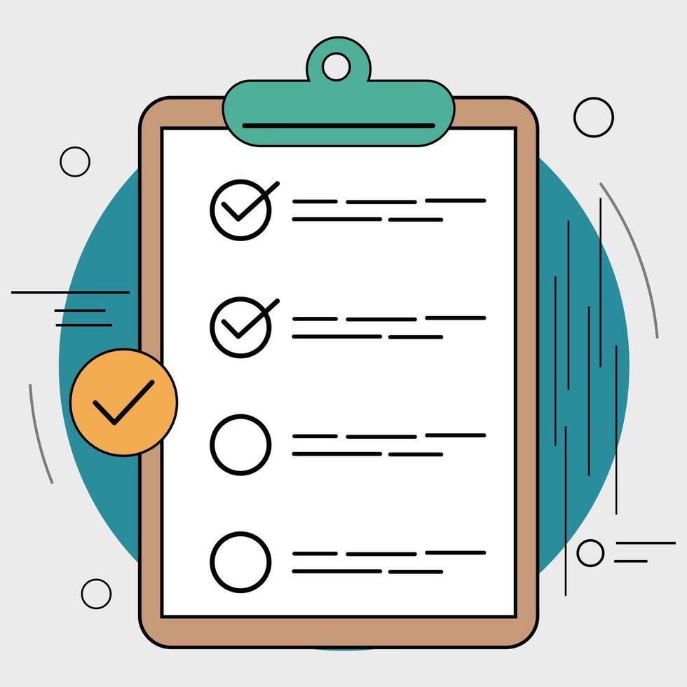 Business Productivity Checklist High-Quality Pictures vector