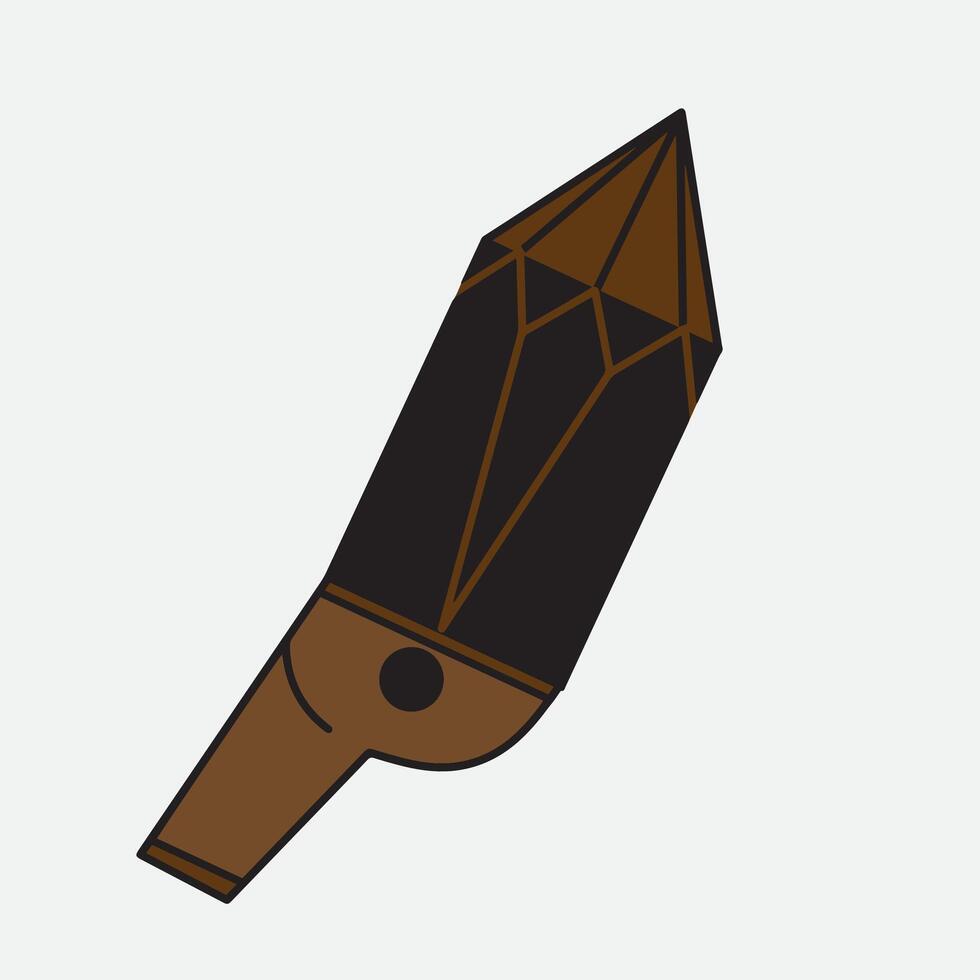 brown click pencil logo flat style vector