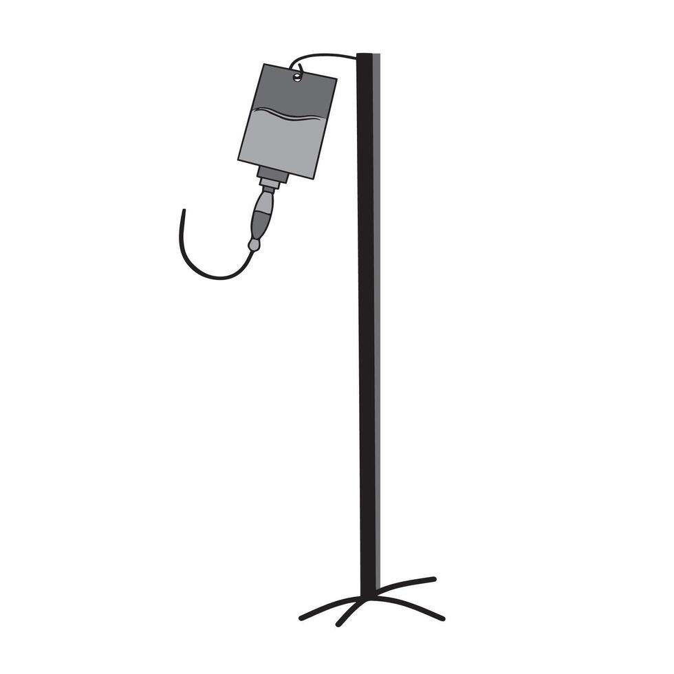 NACL fluid, pole, flat style vector