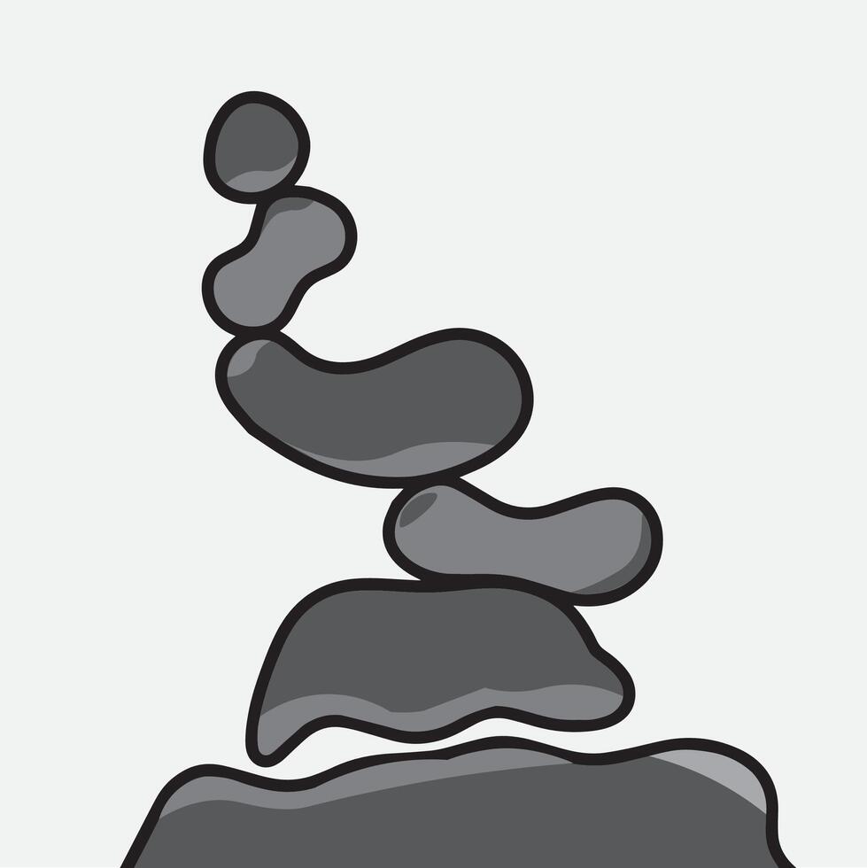 grey stone poster balance harmony stack vector