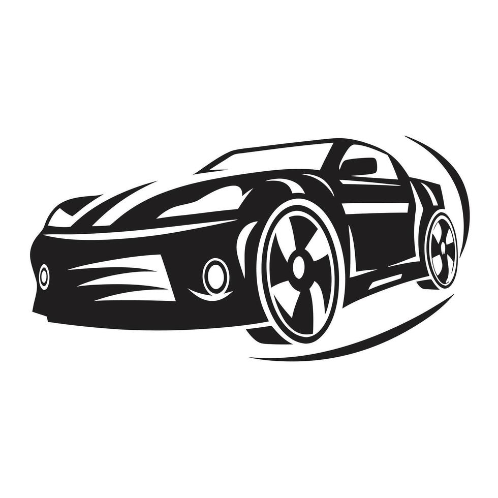 Futuristic Concept Car Stylized Art for Automotive Branding vector