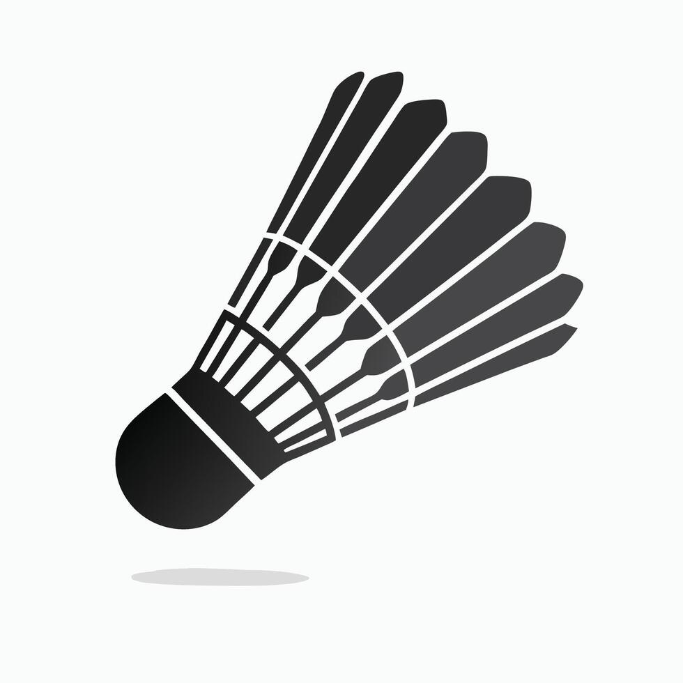 Minimalist Black Badminton Shuttlecock Sports Silhouette for Logos, Branding, and Illustration vector