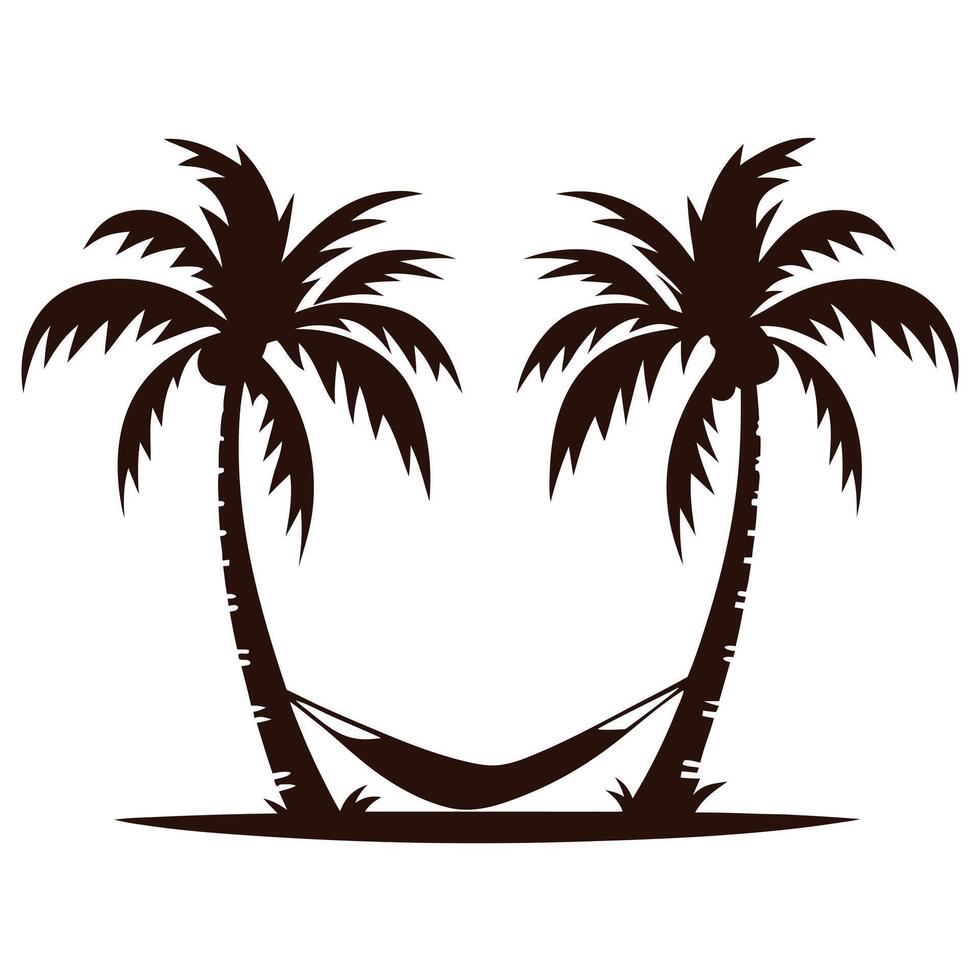 Serene Island Escape Black and White Tropical Landscape Art vector