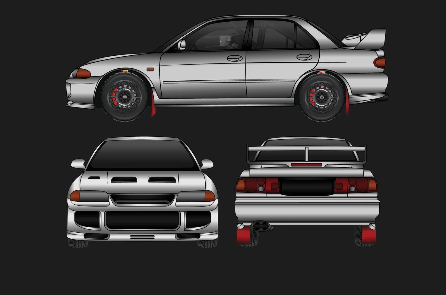 Classic Rally car Illustration vector