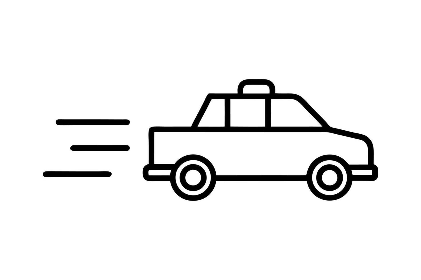 Fast Taxi and Delivery and Car Symbol Design vector