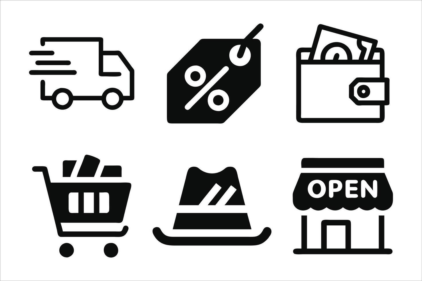 E-Commerce Icons Set , Online Shopping Symbols Collection vector