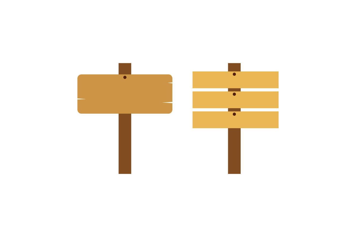 wooden street name board icon flat design vector