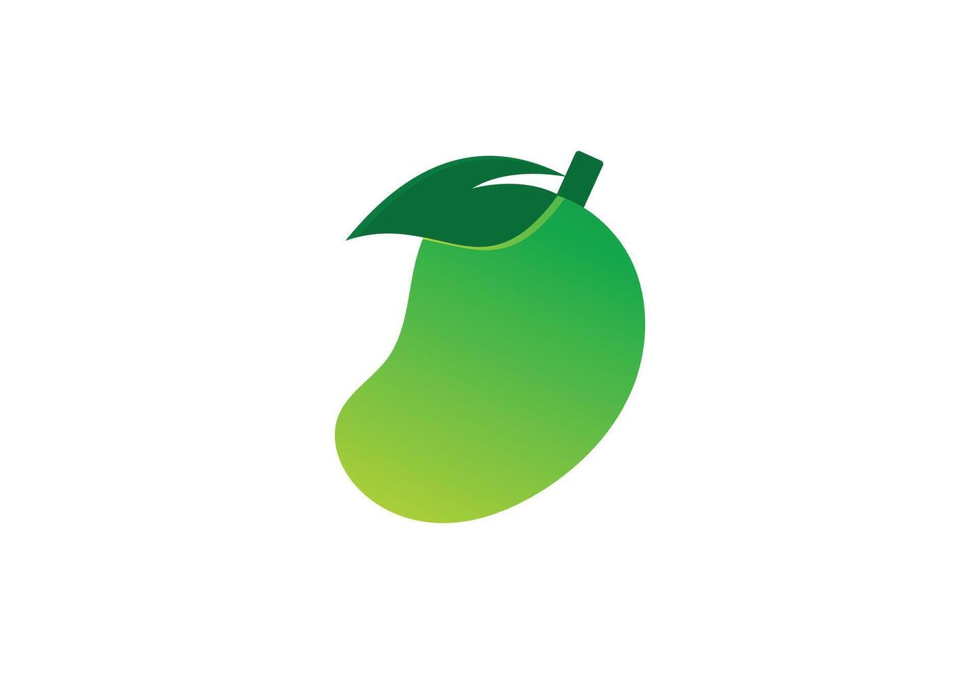 Fresh Mango with leaves logo design, design concept vector