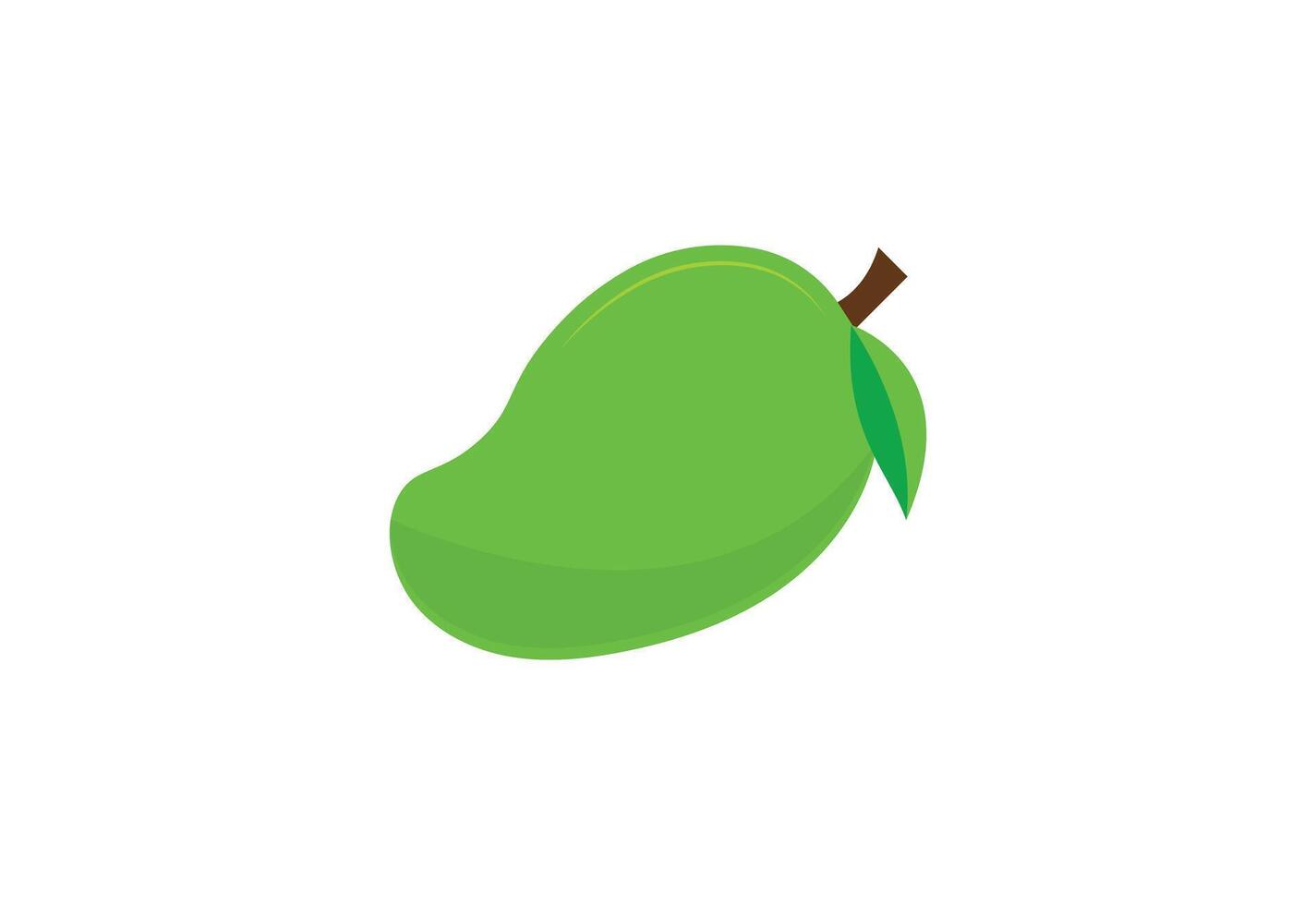 Fresh Mango with leaves logo design, design illustration. vector
