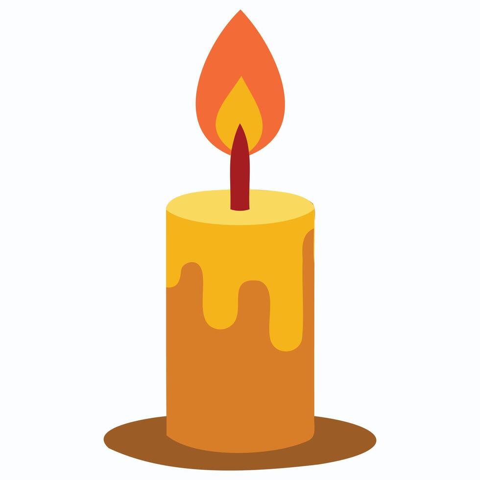 Glowing Wax Candle Design vector