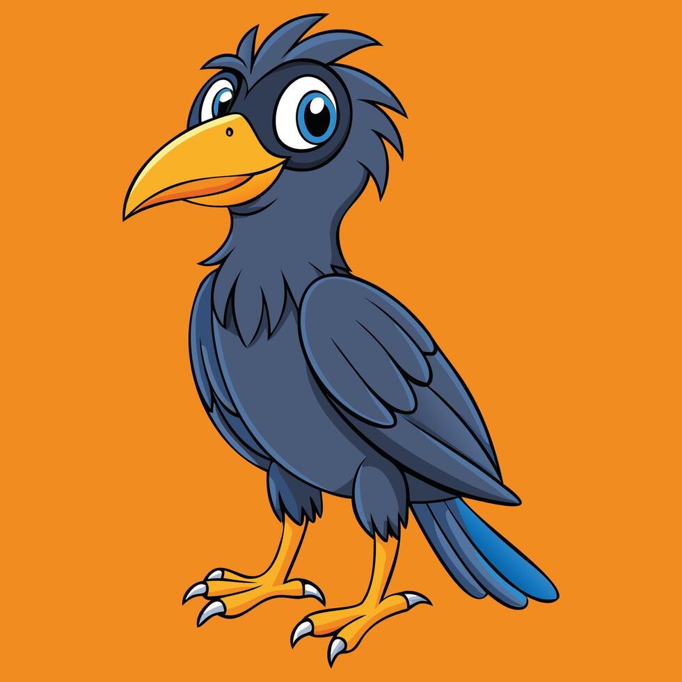 Vintage Crow Drawing Design vector