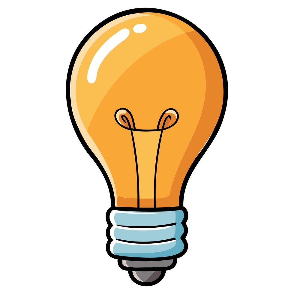 Glowing Light Bulb Illustration vector